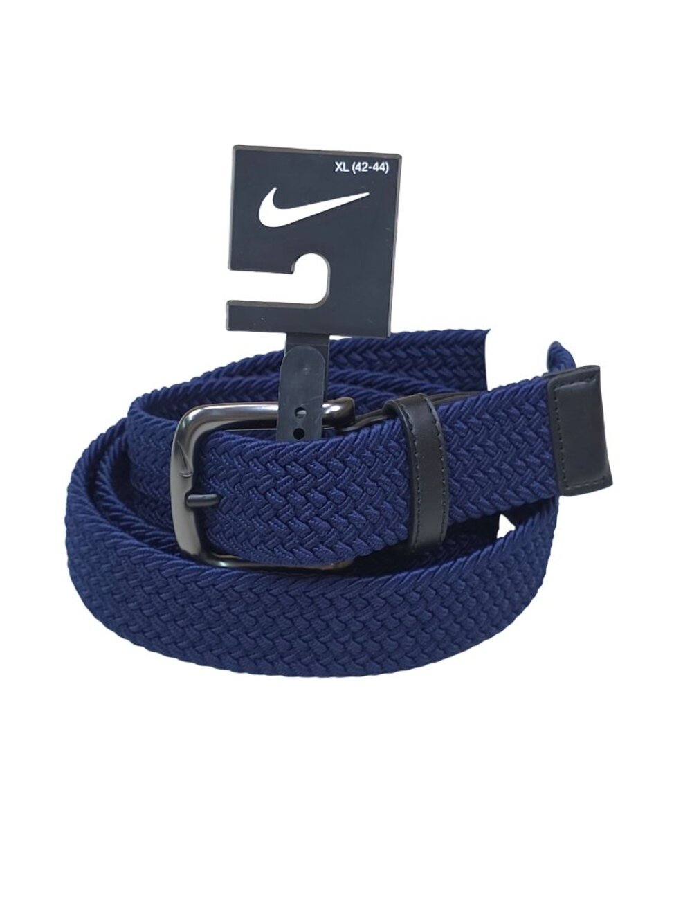 Nike Stretch Woven Golf Belt Navy XL 42-44 Durable & Comfortable With Metal Buck